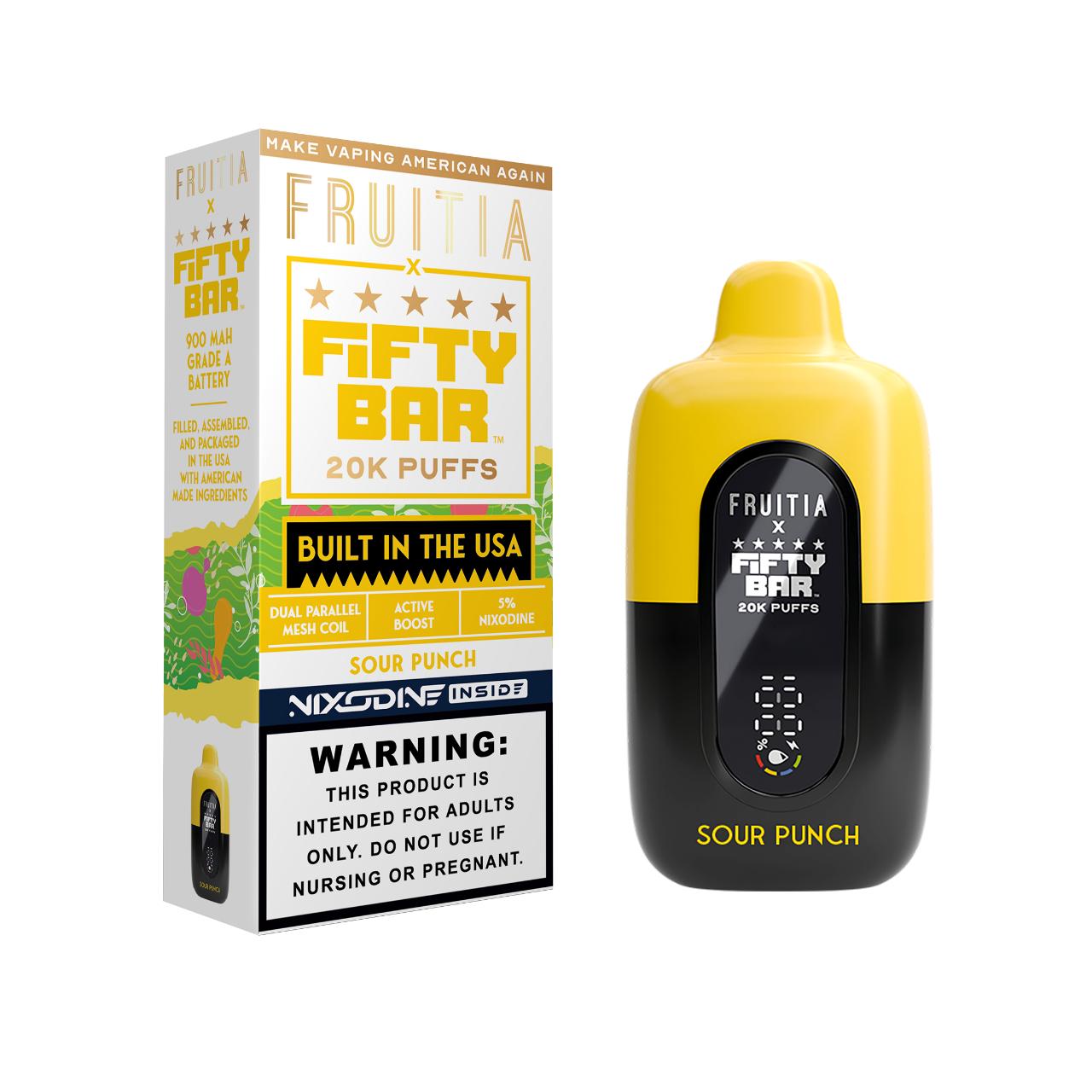 Fruitia x Fifty Bar Nixodine 20000 Puff Disposable Sour Punch