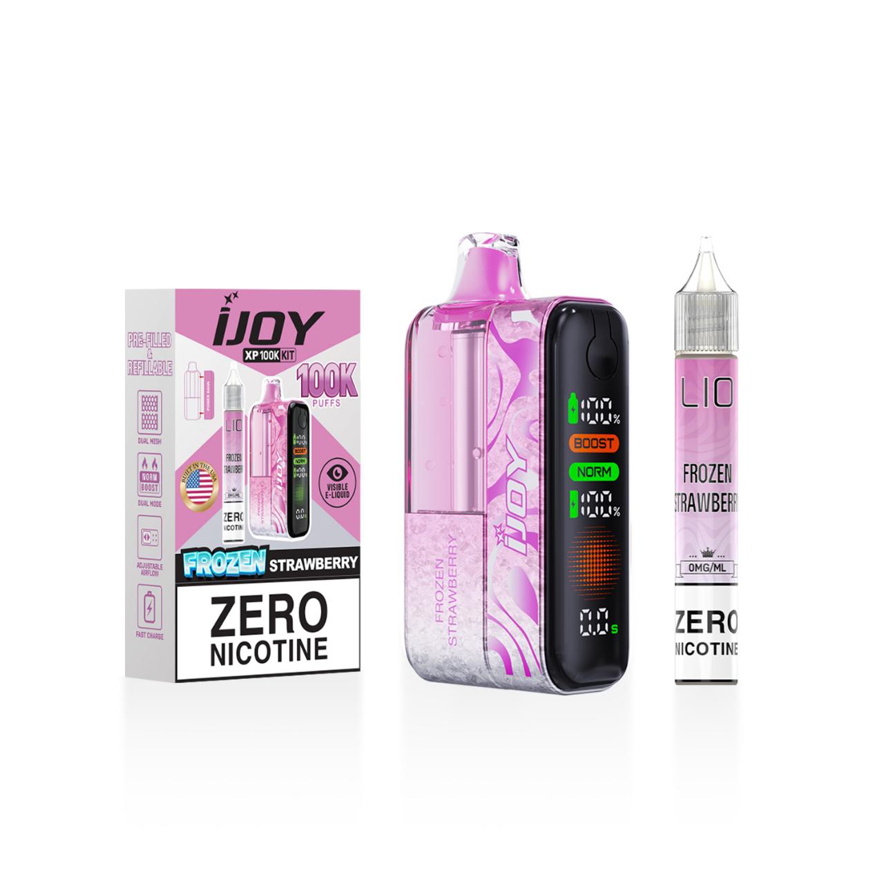 IJoy XP100K Puff Zero Nicotine Disposable Kit 15ml Bottle FROZEN Strawberry IJoy XP100K Puff Zero Nicotine Disposable Kit 15ml Bottle FROZEN Strawberry