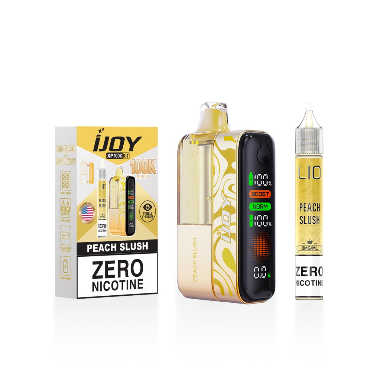 IJoy XP100K Puff Zero Nicotine Disposable Kit 15ml Bottle PEACH SLUSH IJoy XP100K Puff Zero Nicotine Disposable Kit 15ml Bottle PEACH SLUSH