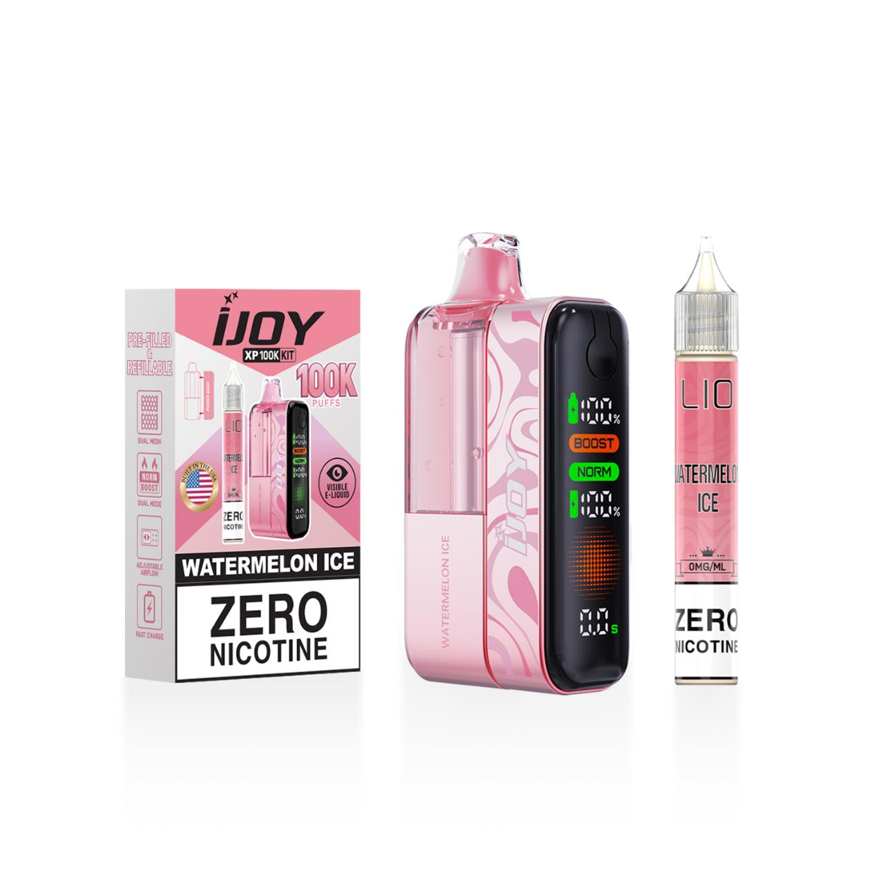 IJoy XP100K Puff Zero Nicotine Disposable Kit 15ml Bottle Watermelon Ice IJoy XP100K Puff Zero Nicotine Disposable Kit 15ml Bottle Watermelon Ice