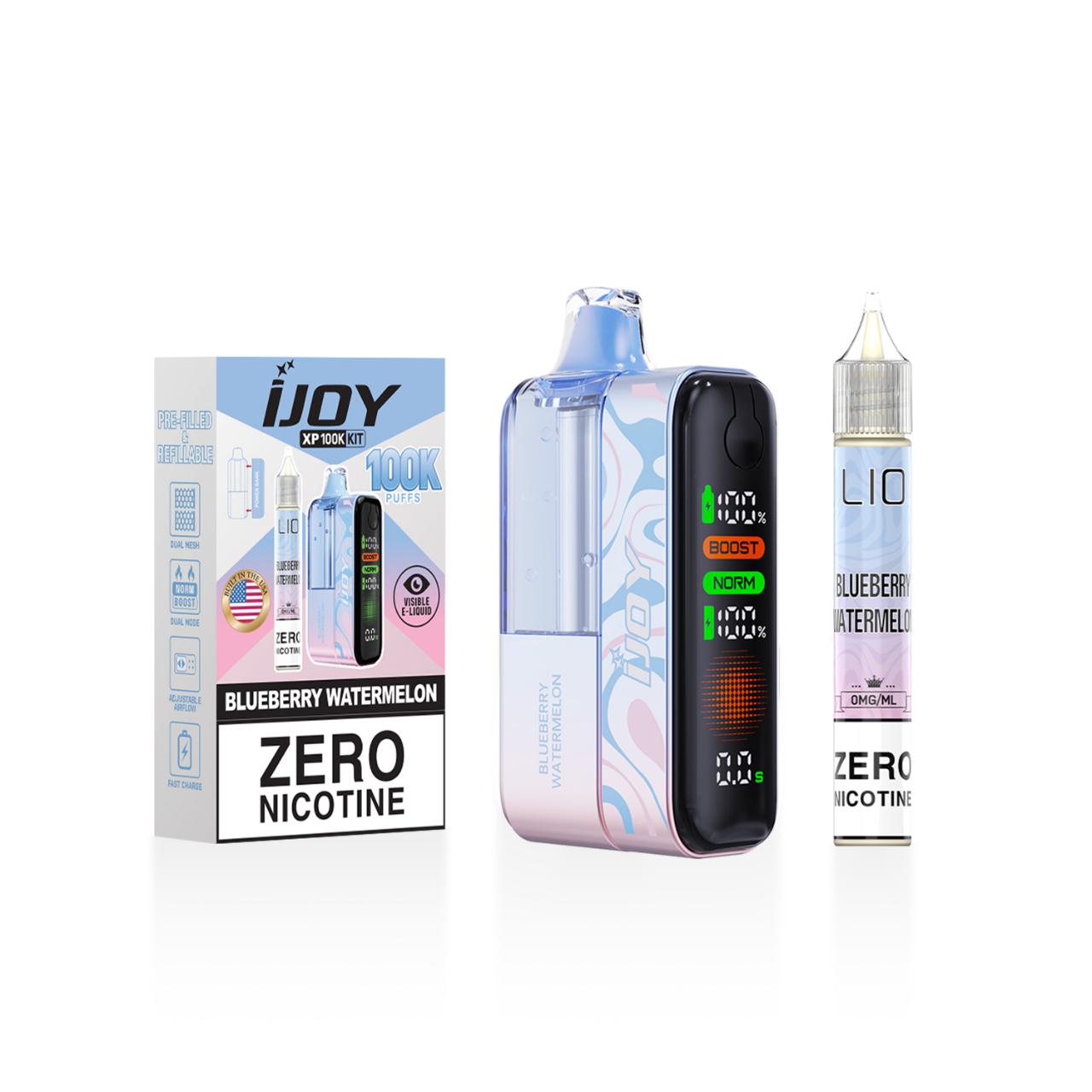 IJoy XP100K Puff Zero Nicotine Disposable Kit 15ml Bottle blueberry watermelon IJoy XP100K Puff Zero Nicotine Disposable Kit 15ml Bottle blueberry watermelon