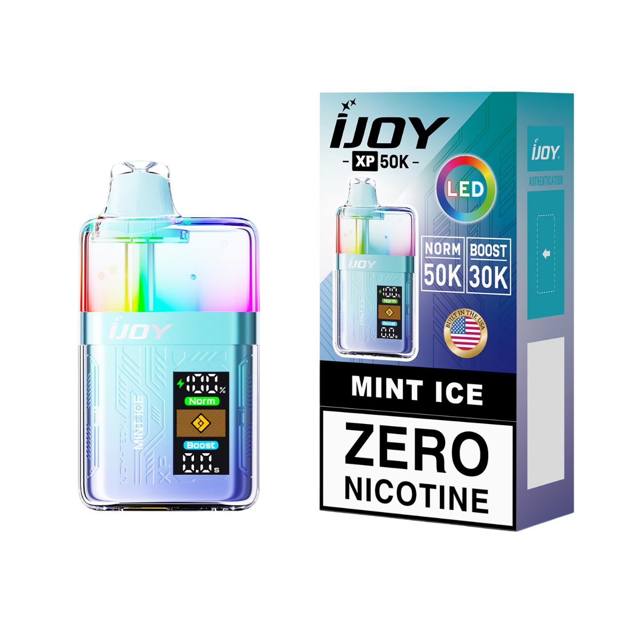 IJoy XP50000 LED Edition Puff 0MG Disposable Mint Ice IJoy XP50000 LED Edition Puff 0MG Disposable Mint Ice