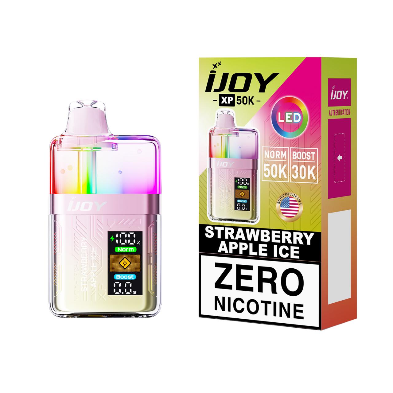 IJoy XP50000 LED Edition Puff 0MG Disposable Strawberry Apple Ice IJoy XP50000 LED Edition Puff 0MG Disposable Strawberry Apple Ice