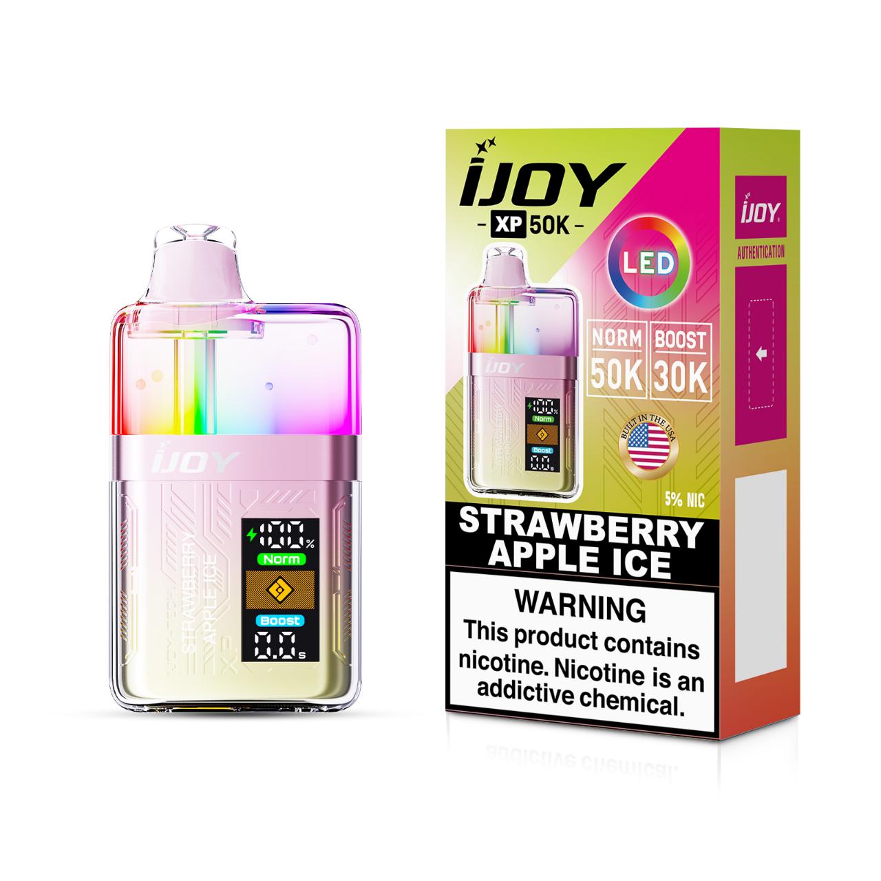 IJoy XP50000 LED Edition Puff 5% Disposable Strawberry Apple Ice
