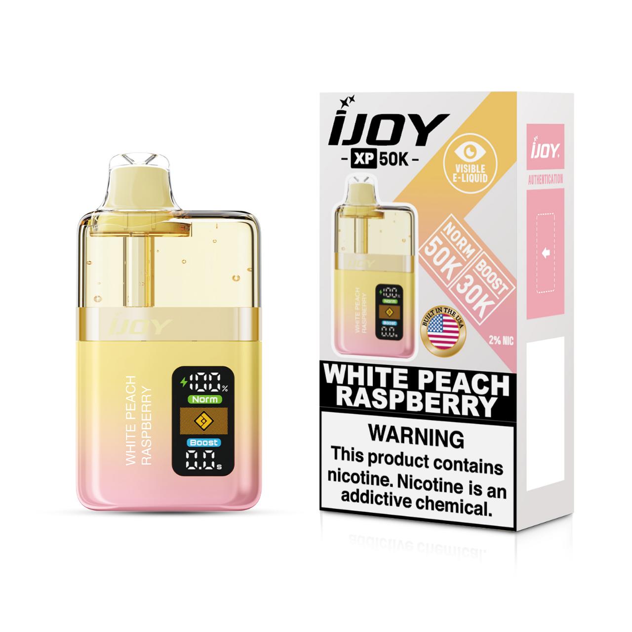 IJoy XP50000 Puff 20MG Disposable WHITE PEACH RASPBERRY