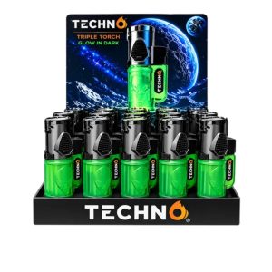 Techno Butane Lighter- 25CT Alien Tripple Torch