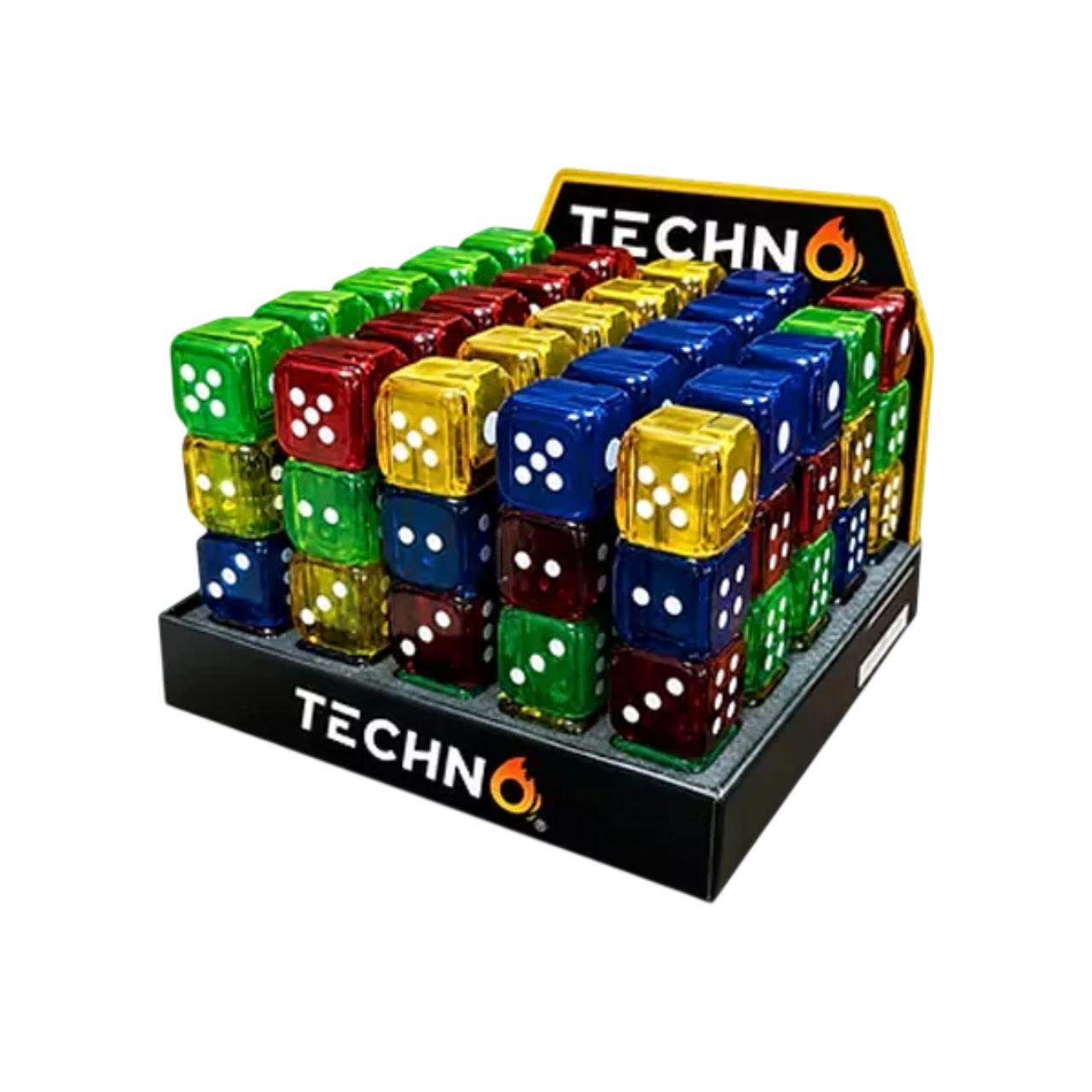 Techno Butane Lighter- 25CT Dice Lighter Techno Butane Lighter- 25CT Dice Lighter