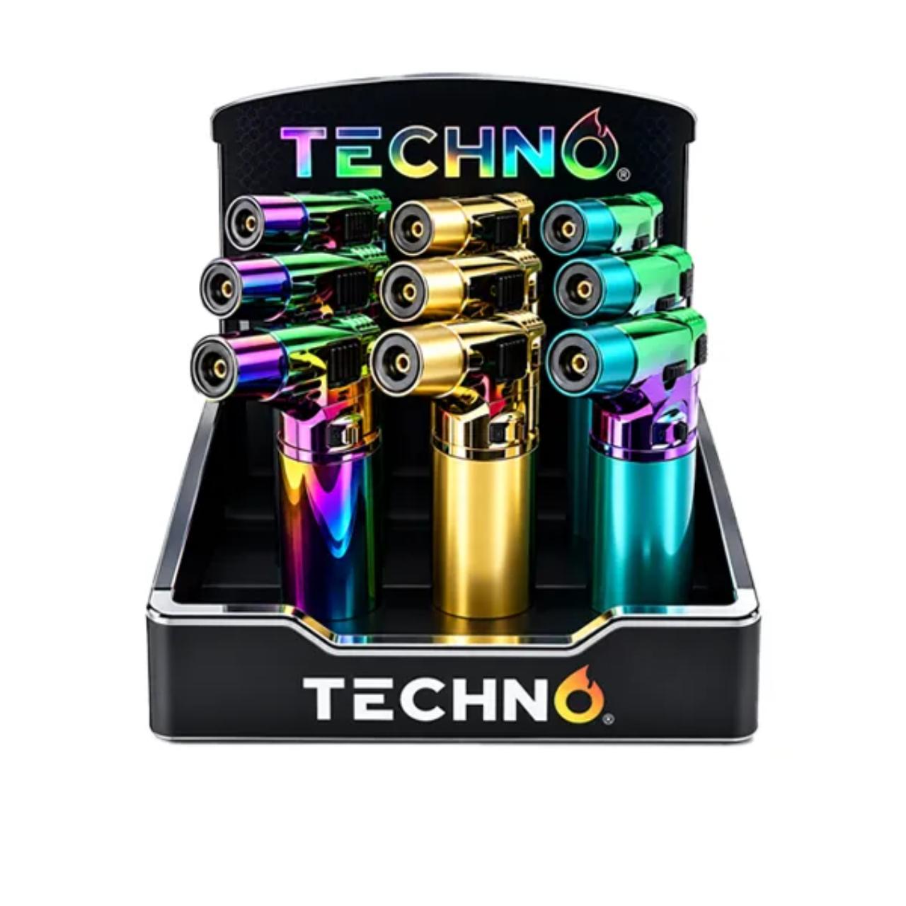Techno Butane Lighter- 6CT Tripple Torch Lighter Techno Butane Lighter- 6CT Tripple Torch Lighter