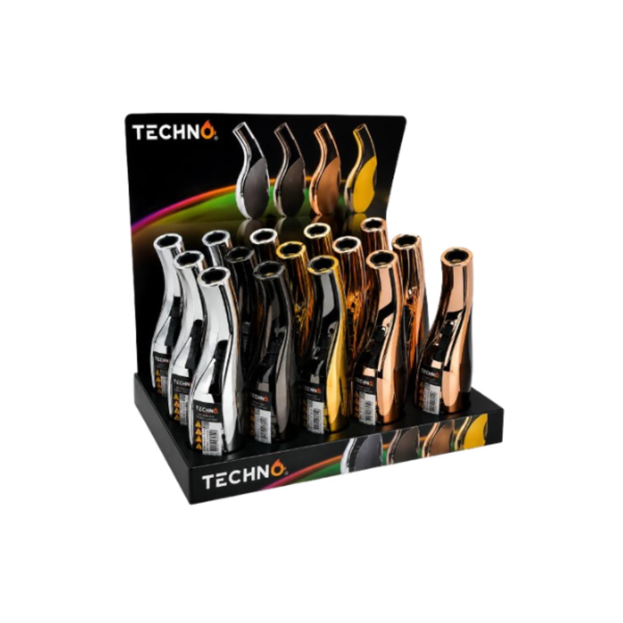Techno Butane Lighter- 9CT Slant Torch Lighter