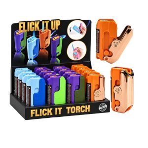 Techno Butane Lighter- Flick It Up 16CT Display