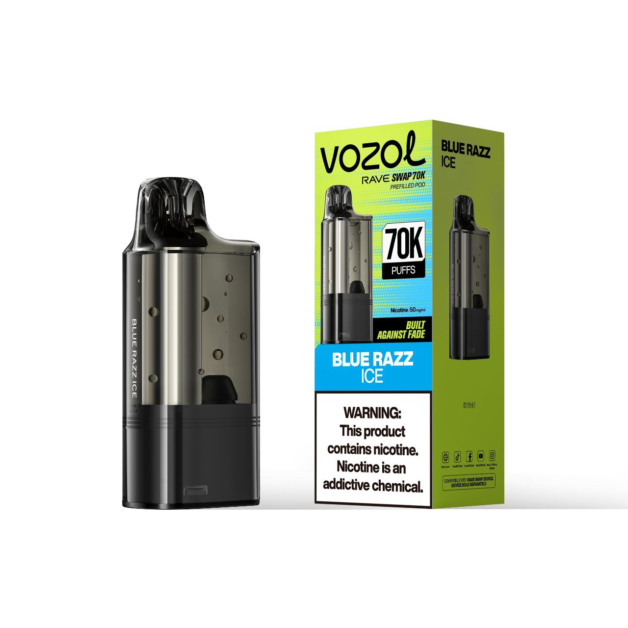 Vozol Rave Swap 70K Puff Pre-filled Replacement Pod - 1PK Blue Razz Ice Vozol Rave Swap 70K Puff Pre-filled Replacement Pod - 1PK Blue Razz Ice