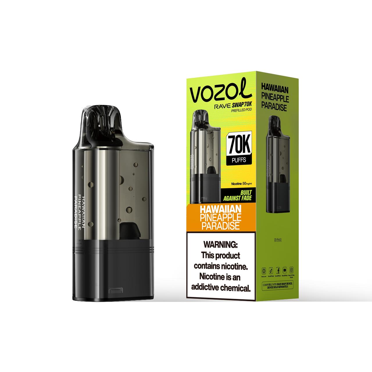 Vozol Rave Swap 70K Puff Pre-filled Replacement Pod - 1PK Hawaiian Pineapple Paradise Vozol Rave Swap 70K Puff Pre-filled Replacement Pod - 1PK Hawaiian Pineapple Paradise