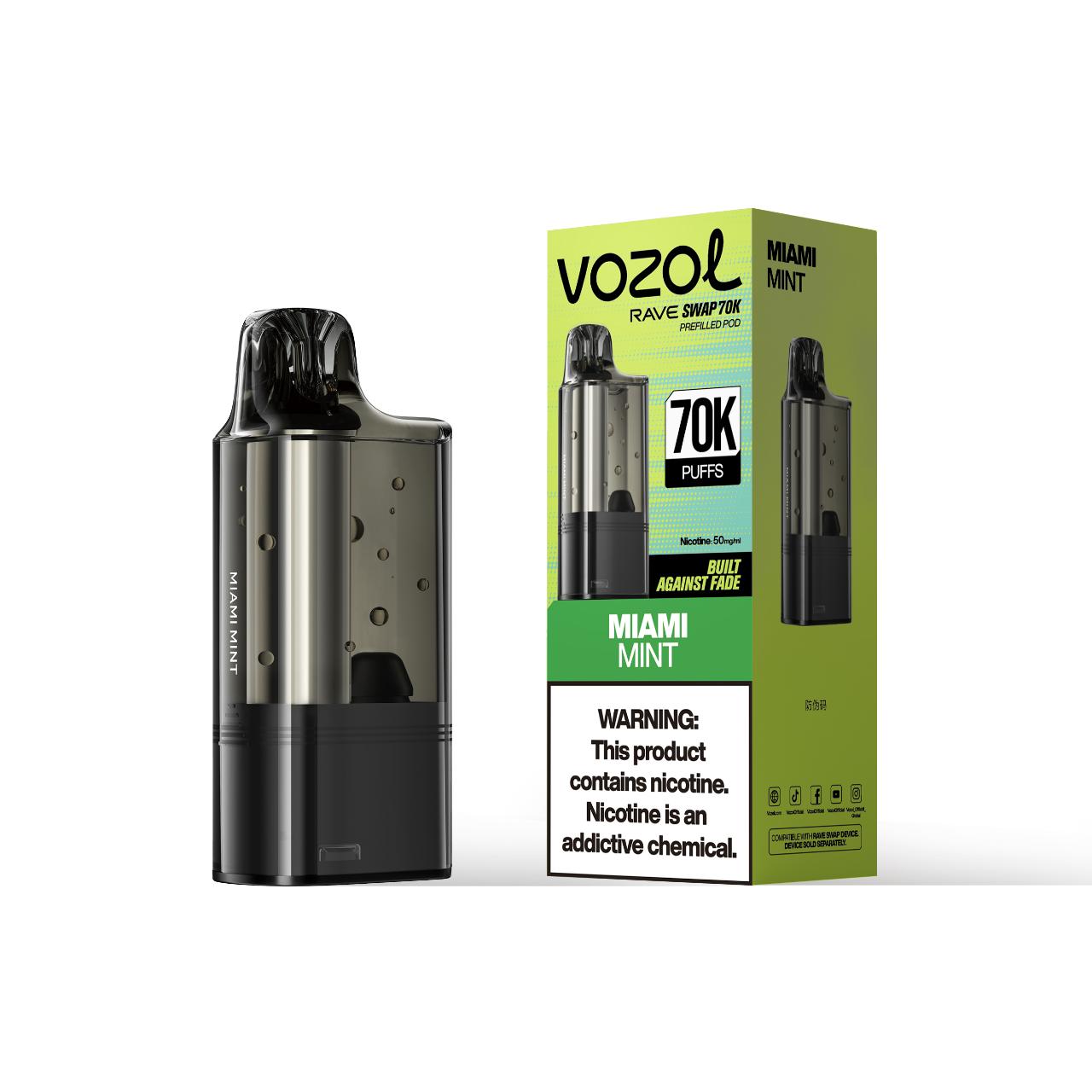 Vozol Rave Swap 70K Puff Pre-filled Replacement Pod - 1PK Miami Mint Vozol Rave Swap 70K Puff Pre-filled Replacement Pod - 1PK Miami Mint