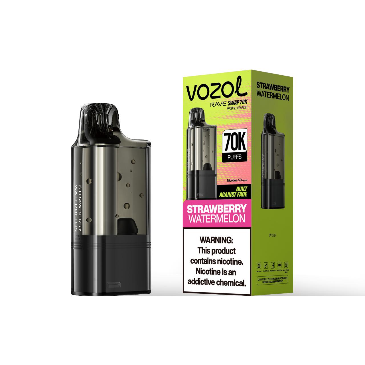 Vozol Rave Swap 70K Puff Pre-filled Replacement Pod - 1PK Strawberry Watermelon Vozol Rave Swap 70K Puff Pre-filled Replacement Pod - 1PK Strawberry Watermelon