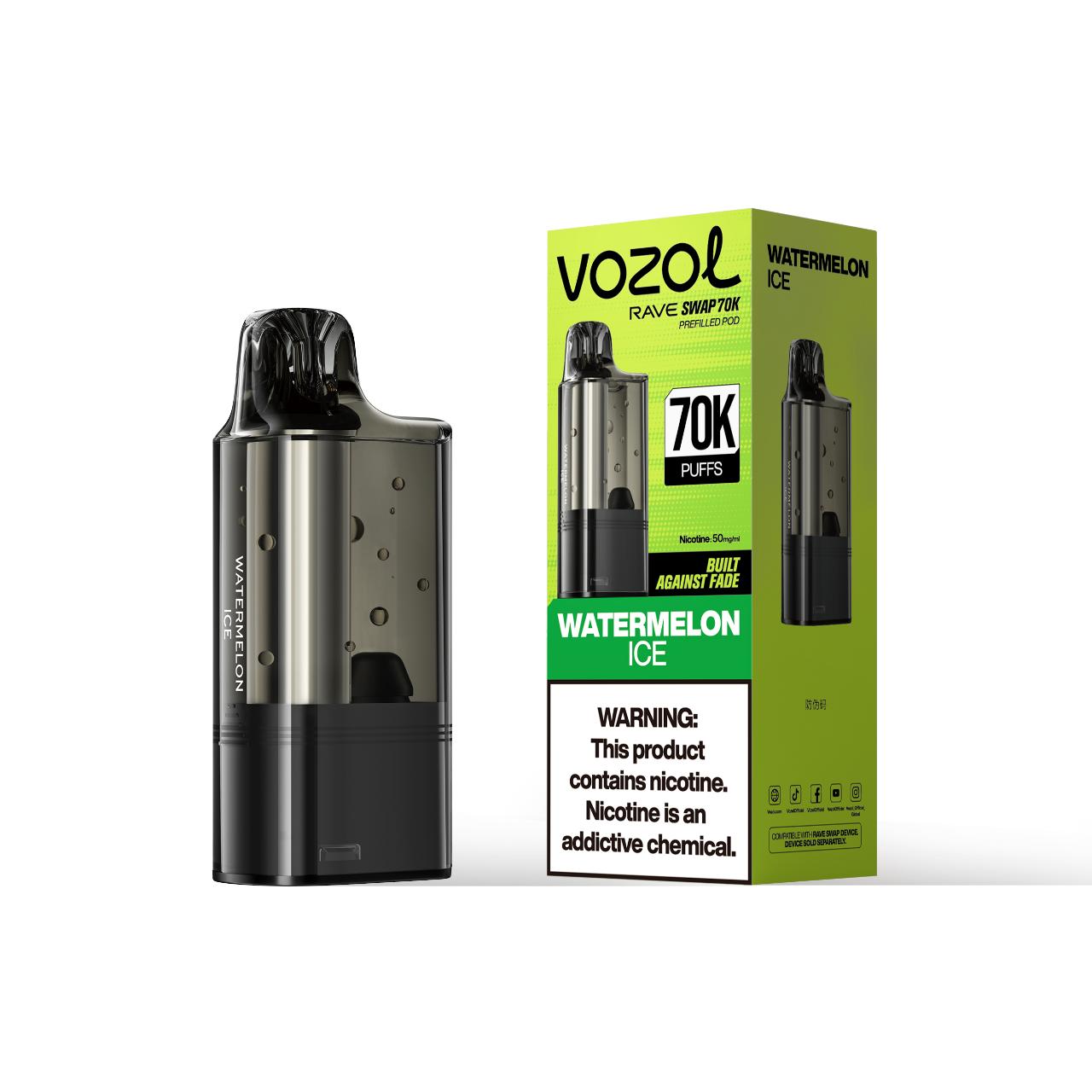 Vozol Rave Swap 70K Puff Pre-filled Replacement Pod - 1PK Watermelon Ice Vozol Rave Swap 70K Puff Pre-filled Replacement Pod - 1PK Watermelon Ice