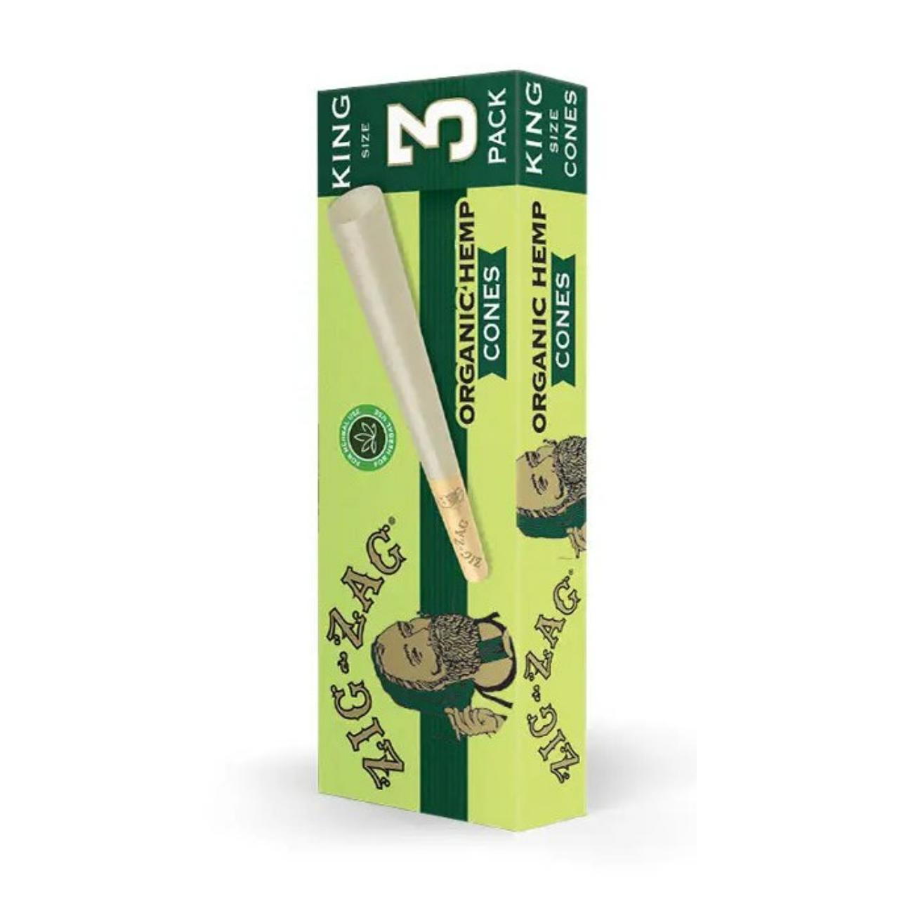 Zig Zag Organic Cones King Size 1PK-3CT