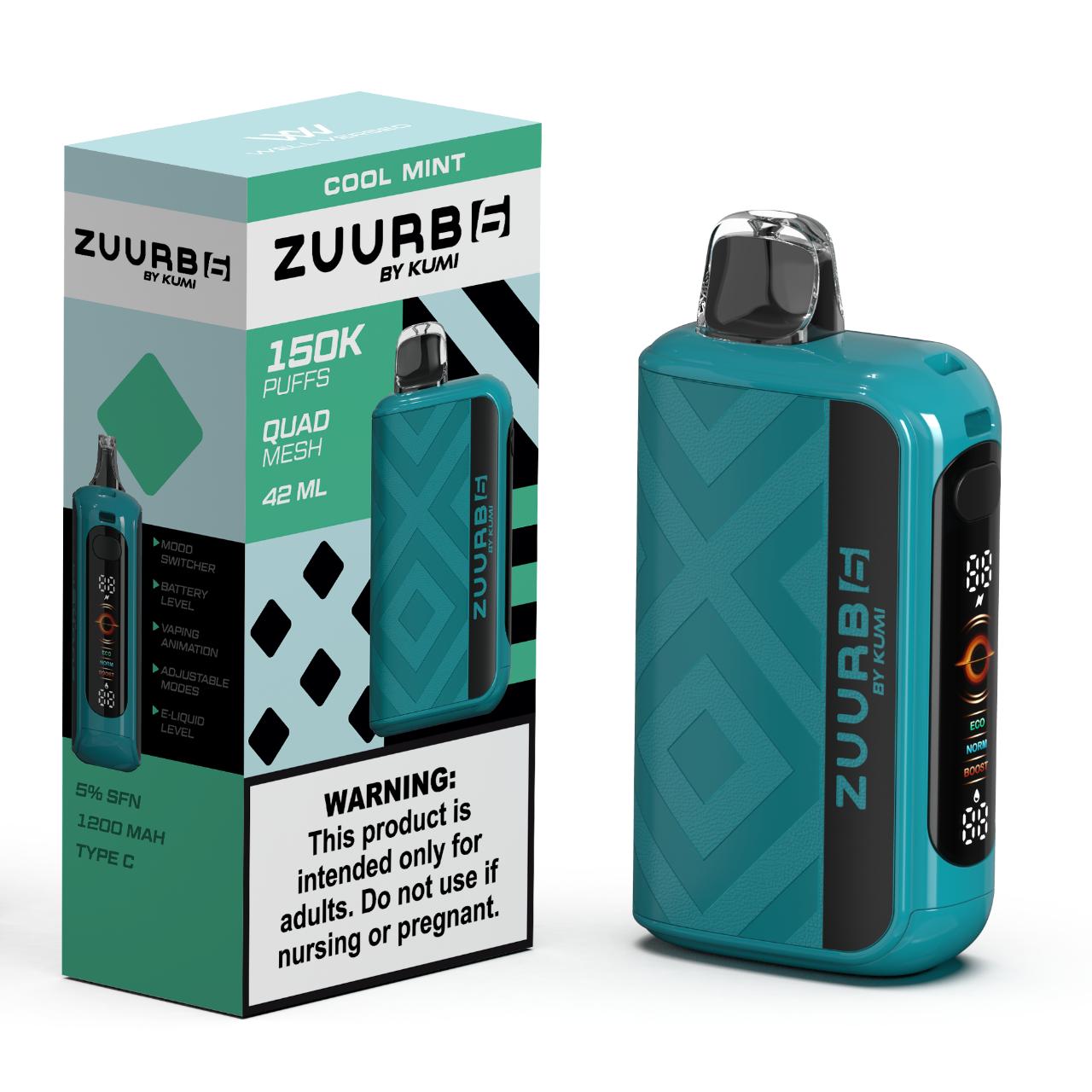 Zuurb 6 by KUMI 150K Puff Disposable COOL MINT Zuurb 6 by KUMI 150K Puff Disposable COOL MINT