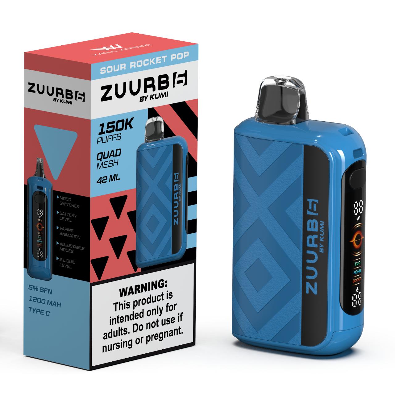 Zuurb 6 by KUMI 150K Puff Disposable SOUR ROCKET POP Zuurb 6 by KUMI 150K Puff Disposable SOUR ROCKET POP
