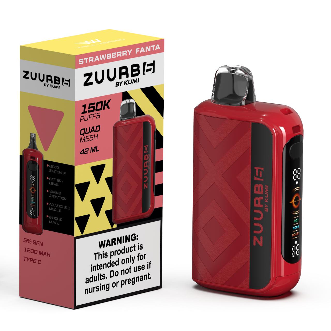 Zuurb 6 by KUMI 150K Puff Disposable STRAWBERRY FANTA Zuurb 6 by KUMI 150K Puff Disposable STRAWBERRY FANTA