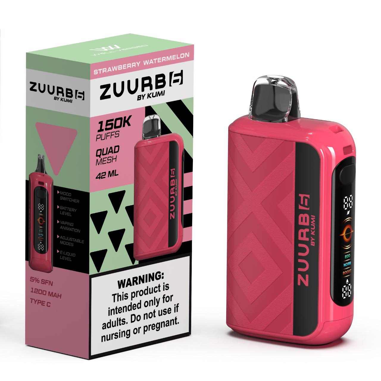 Zuurb 6 by KUMI 150K Puff Disposable STRAWBERRY WATERMELON Zuurb 6 by KUMI 150K Puff Disposable STRAWBERRY WATERMELON